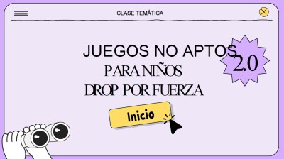 Presentación para la clase temática sobre la seguridad financiera: “Juegos no aptos para niños 2.0: drop por fuerza”